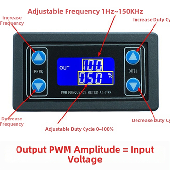 WPWM PWM modul s nastaviteľnou frekvenciou impulzu — nastaviteľný pracovný cyklus — generátor signálu štvorcovej/pravouhlej vlny — model Xy-wpwm