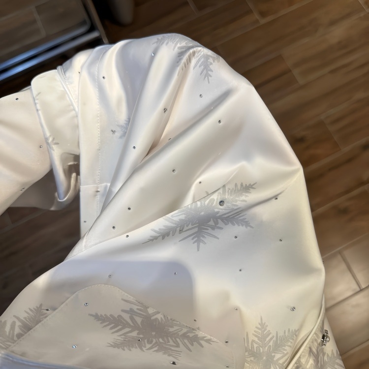 Női pizsama – Ice Silk anyag, Gombos stílus és modern minimalist dizájn, Turn-down gallér, Hosszú ujjú, Hosszú nadrág