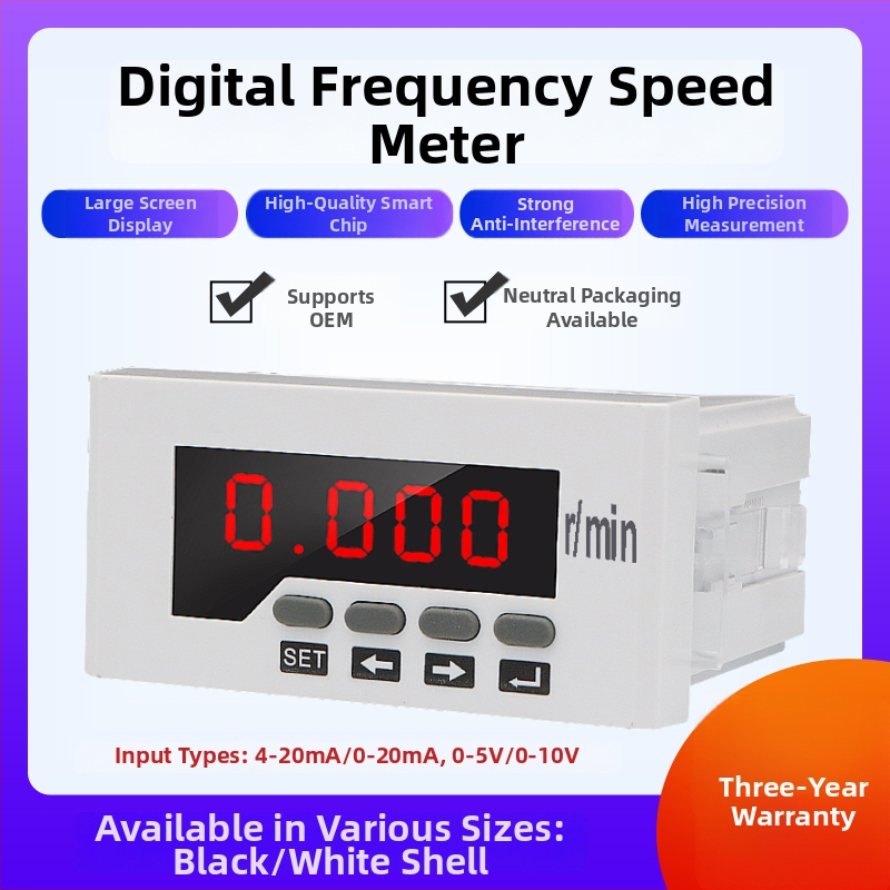Digitálny tachometer s 0-10V vstupom, externý frekvenčný meter pre otáčky motora a rýchlosť línie