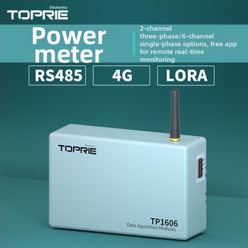 Topray 4G trojfázový merací prístroj pre výkon a frekvenciu s LORA bezdrôtovou komunikáciou, viacfunkčný merač prúdu a napätia, RS-485