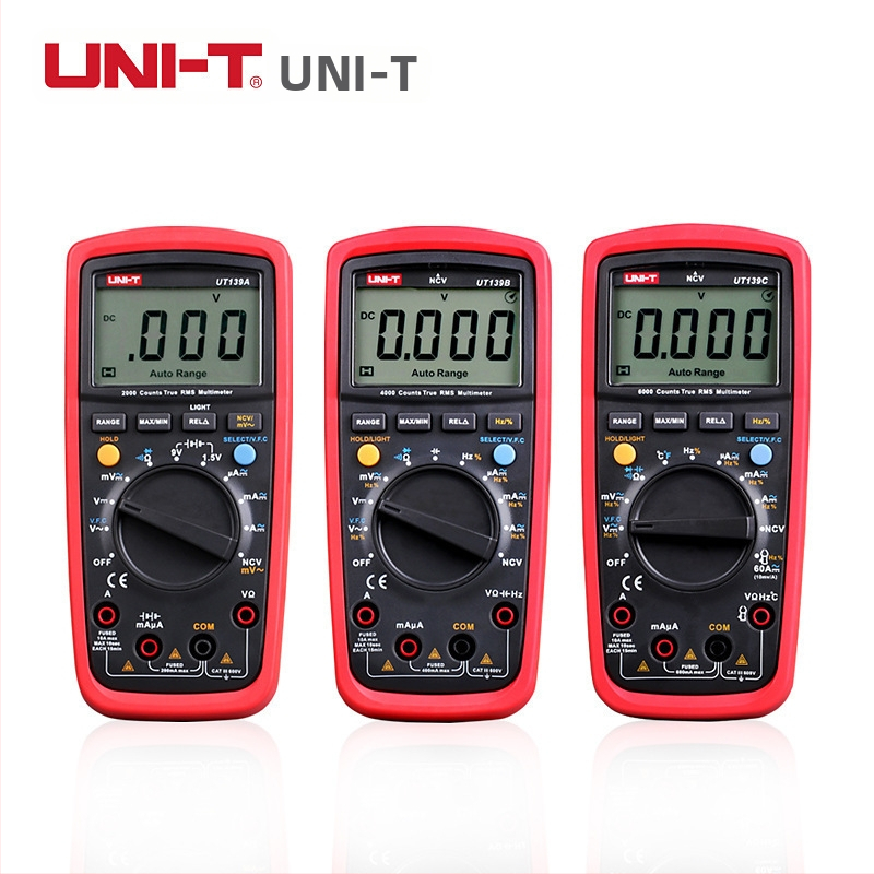 UT139C Uni-T Digitális multiméter - teljes mérési tartomány, égésálló védelem, digitális kijelző, inverter karbantartáshoz