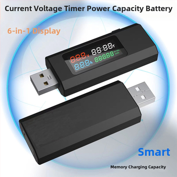 USB merací prístroj na prúd, napätie a výkon pre nabíjačky a powerbanky