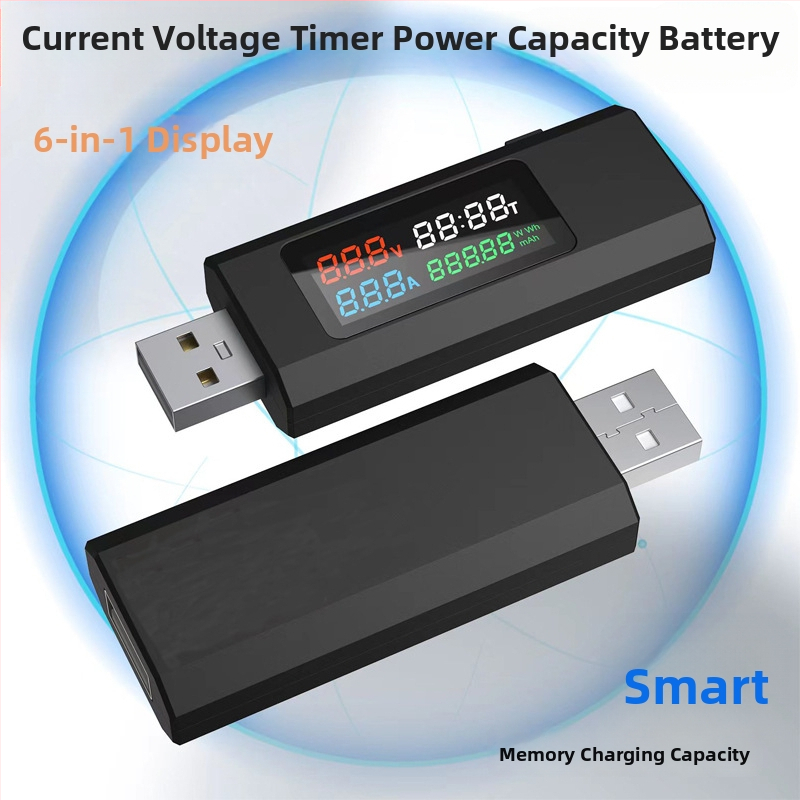 USB merací prístroj na prúd, napätie a výkon pre nabíjačky a powerbanky