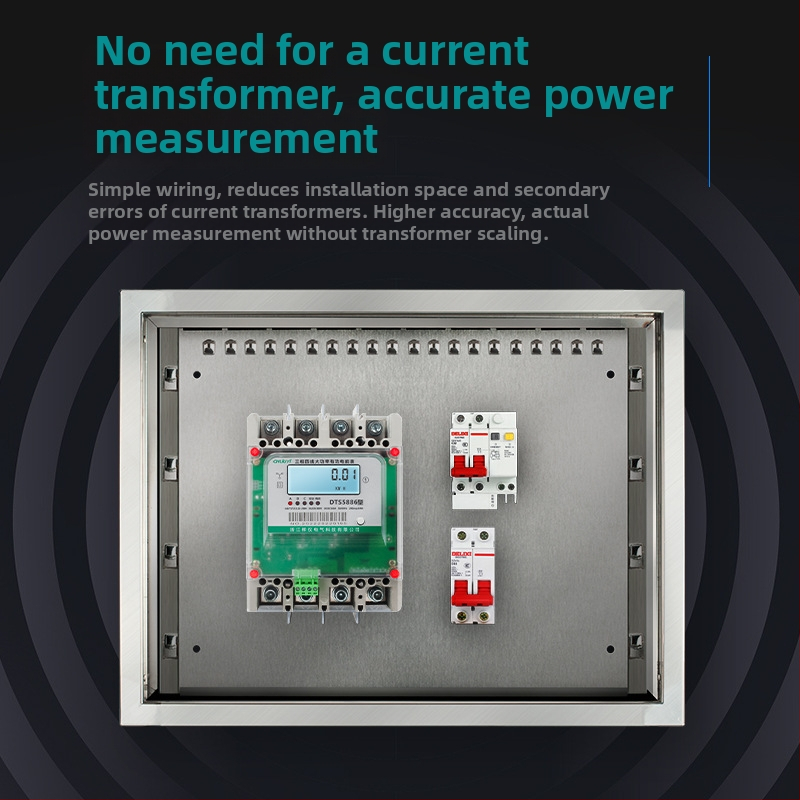 Háromfázisú négyvezetékes nagy teljesítményű mérő 250A, RS485, LCD kijelző, 50 Hz, intelligens mérő