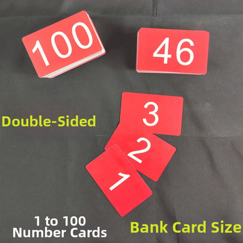 Frontová karta a čísla, nepremokavý plast, rozsah 1-100