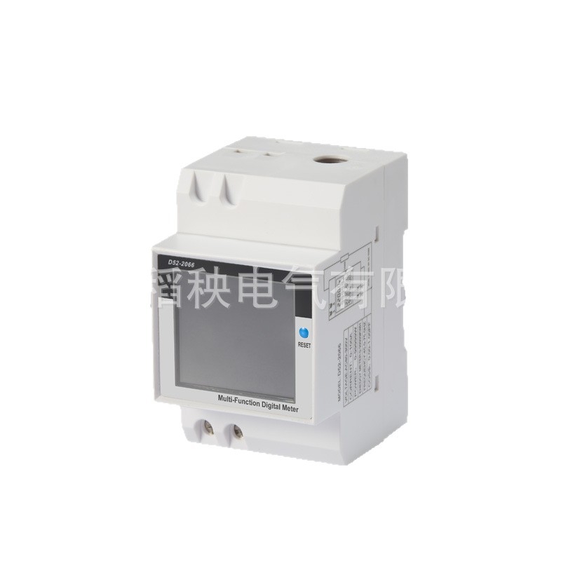 Măsurător digital cu afișaj multifuncțional, montat pe șină DIN, pentru o singură fază – tensiune, curent și putere – D52-2066