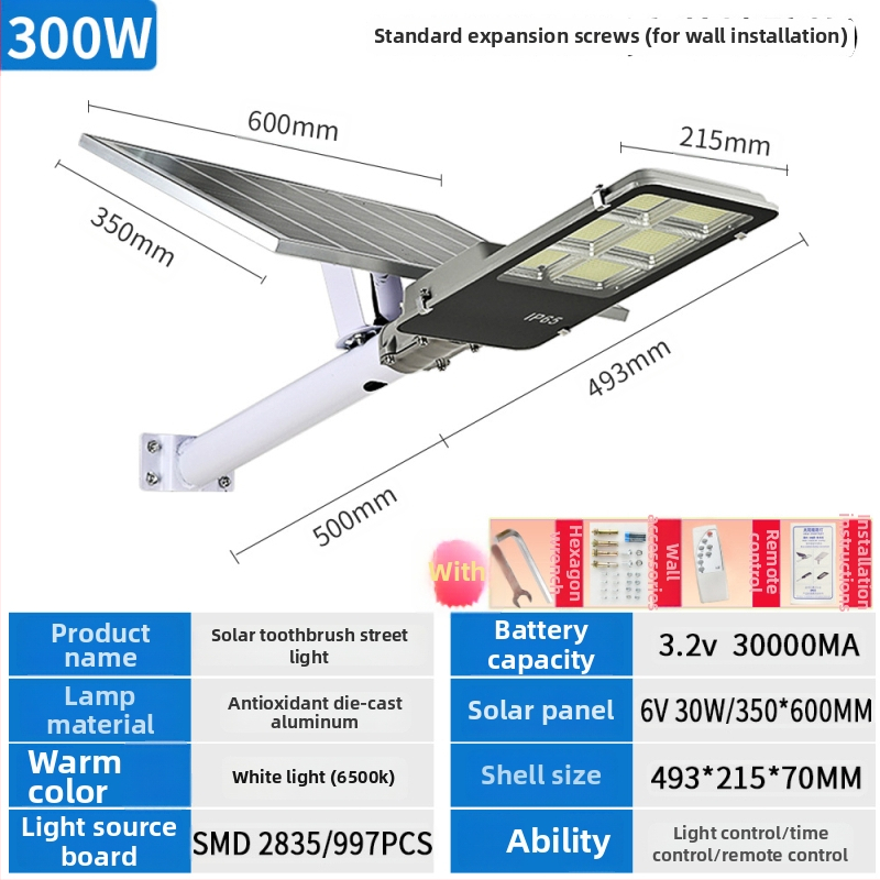 LED solarno ulično svjetlo, vanjska upotreba, vrt i krajolik, IP65, 10W