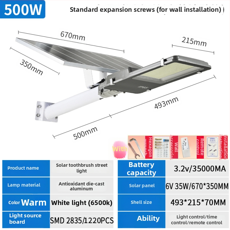 LED solarno ulično svjetlo, vanjska upotreba, vrt i krajolik, IP65, 10W