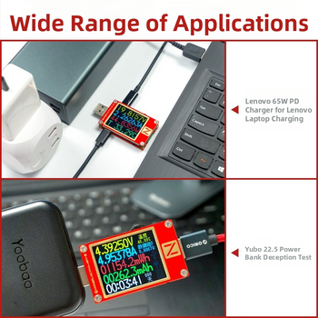 Power-Z KT002 digitalni USB tester napona, raspon 0-24 V, ulaz 5 V, točnost 0,10%
