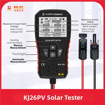 Kejie Kj26pv Vysoko výkonný tester fotovoltického modulu MPPT meranie napätia a prúdu