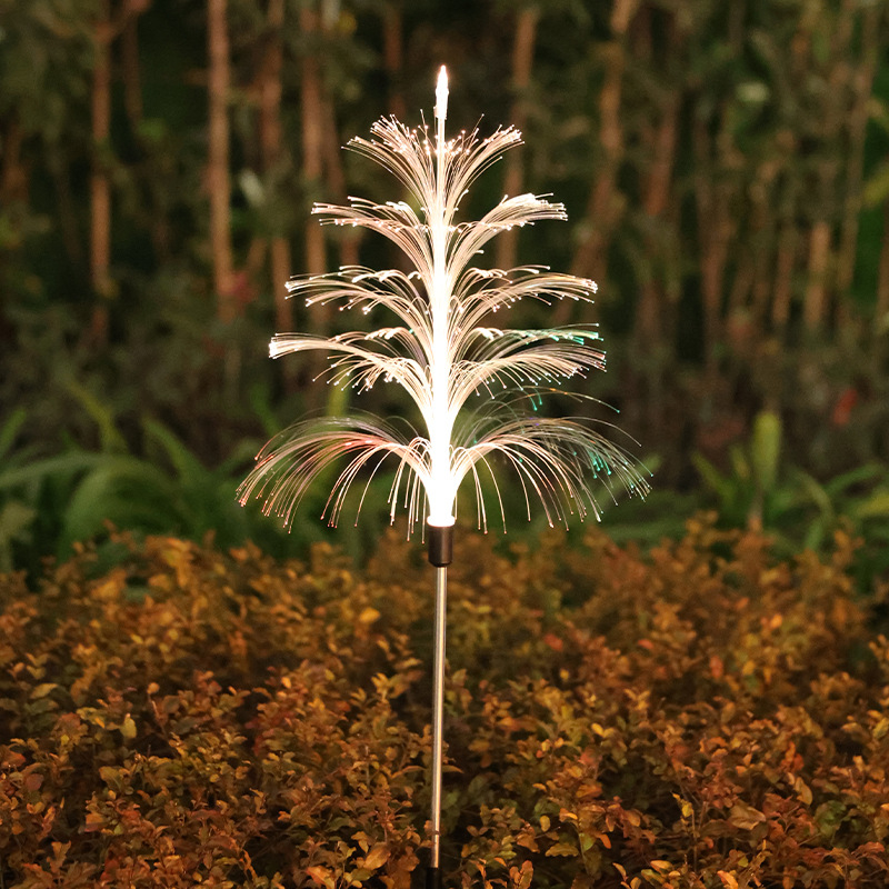 Solarna vanjska lampa u obliku meduze s optičkim vlaknima, IP65 vodootporna, 3W LED, model SMD008, višebojna promjenjiva svjetlost