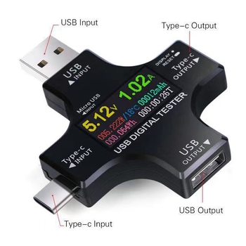 USB-C PD tester i mjerač napona i struje USB (UC96B) s Bluetoothom, raspon 4.5V-5A