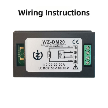 DC измерител на мощност с цифров дисплей, многофункционален монитор за мощност, 100 V, 20 A/50 A/100 A