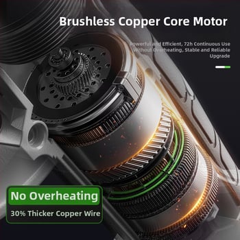 Безчеткови безжични електрически ножици за подрязване на клони и плодни дървета, презареждаема литиева батерия, 21V, диапазон 16,8–21V