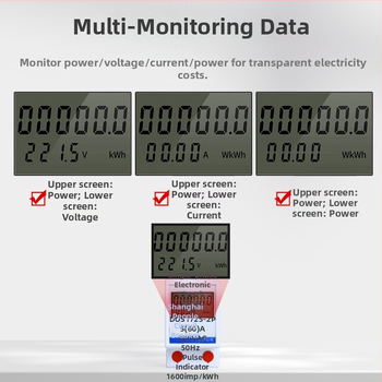 Jednofázový inteligentný elektromer na DIN lištu pre nájomné bývanie (220V)