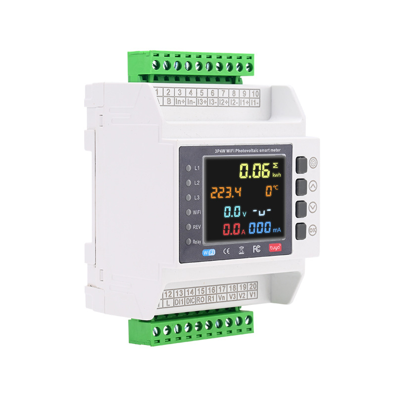Τριφασικός ηλεκτρονικός μετρητής ενέργειας με Wi‑Fi, 1,5–6 A, 220/400 V, Κατηγορία ακρίβειας 1