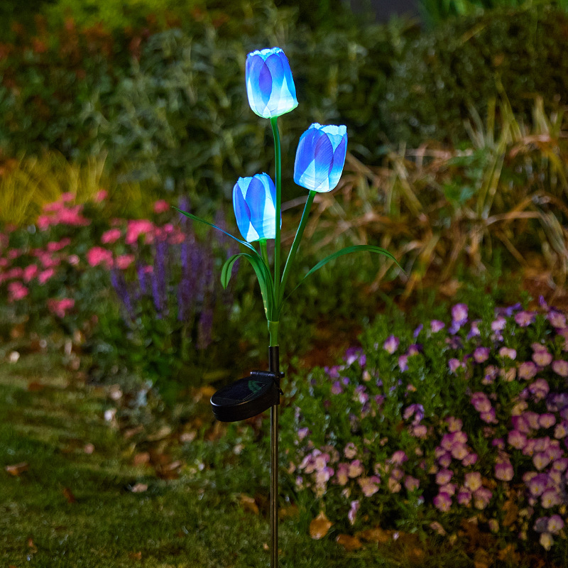 Solarna podzemna lampa u obliku tulipana za vanjsku upotrebu — IP65, LED 0,06W, trajanje osvjetljenja 6–12 sati