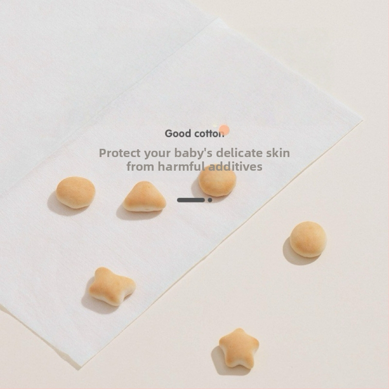 Jednorazová bavlnená utierka na tvár - 100% bavlna, 1 vrstva, vlhké a suché čistenie, balenie 60 kusov, pre dojčatá a dospelých