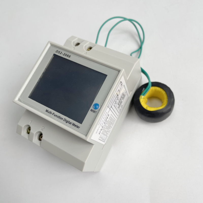 DIN релса монтажен еднофазен измервател на електрическа енергия, 0-100 A, 40-300 V, 45-65 Hz, макс. 100 A