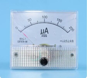 Pokretni tip DC mikroampermetra, model 50UA, raspon mjerenja 50–500 µA, baterija: 1