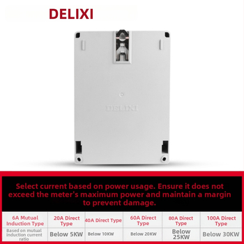 Delixi DTS606 CT vybavený elektromer, digitálny displej, 20A, 40A, 60A, 80A, 100A, inteligentný
