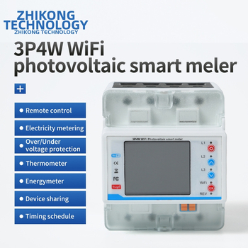 Inteligentné riadenie trojfázový 4-pólový WiFi istič s farebným dotykovým displejom, ochrana proti prepätiu a podnapätiu, diaľkové ovládanie MCB