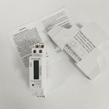 Електрически ват-час измерител, единична фаза, 220V, DIN-rail монтаж, LCD дисплей, модел DDS5188, SUPOELE
