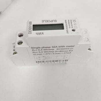 Електрически ват-час измерител, единична фаза, 220V, DIN-rail монтаж, LCD дисплей, модел DDS5188, SUPOELE