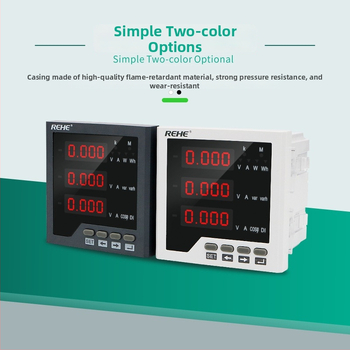 Трифазен мултифункционален цифров измервател, 96×96 разделен екран, вградена инсталация, точност 0,5%, базов ток 5 A, референтно напрежение 450 V