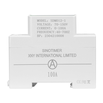 DIN релсов електронен измервател на енергия с цифров дисплей: ток, напрежение, честота и коефициент на мощността, измерване на енергия (kWh) — 100 A базов ток, 1% точност, напрежение 70–150V/160–270V, 50/60 Hz