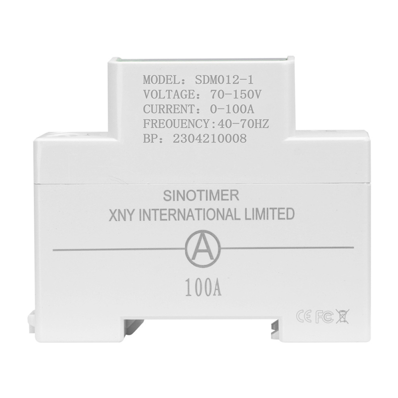 DIN релсов електронен измервател на енергия с цифров дисплей: ток, напрежение, честота и коефициент на мощността, измерване на енергия (kWh) — 100 A базов ток, 1% точност, напрежение 70–150V/160–270V, 50/60 Hz