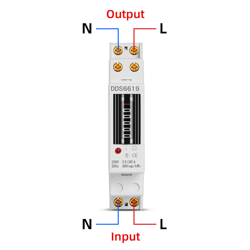SINOTIMER DDS6619-001 jednofazni električni mjerač, 230V, 30A, 800 imp/kWh