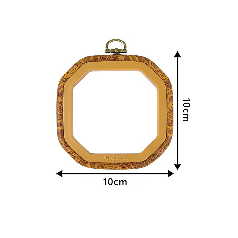 Set za križno šivanje s drvenim okvirom – kružni ili osmerokutni okvir, 11CT platno, plastični list, Qingfei