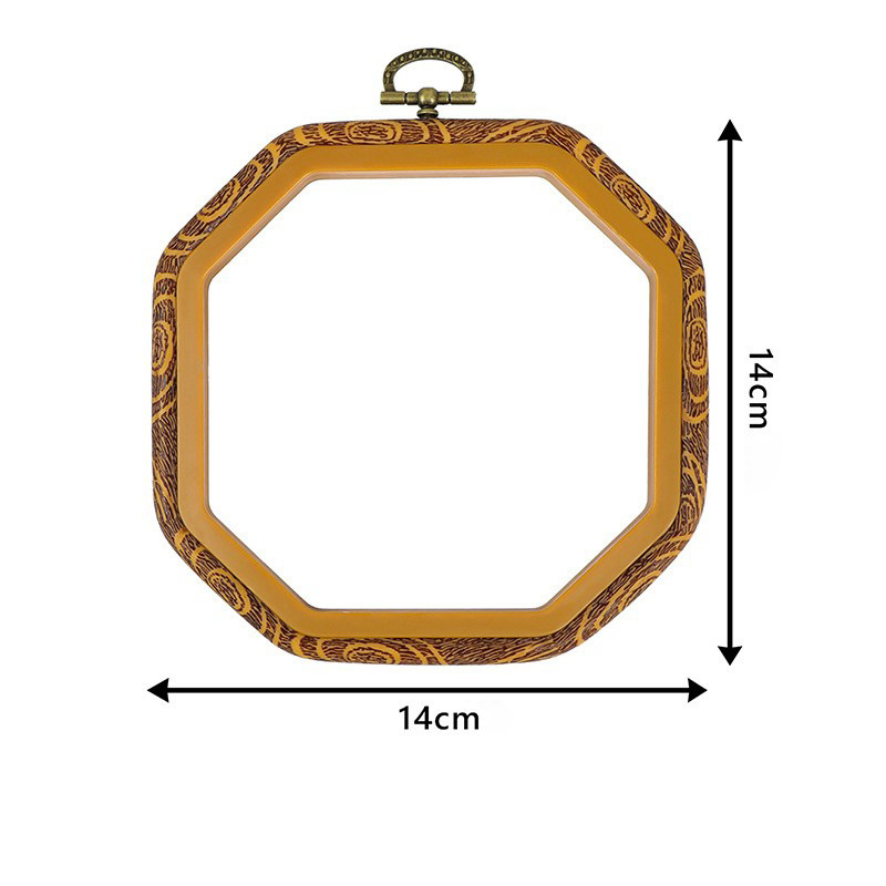 Set za križno šivanje s drvenim okvirom – kružni ili osmerokutni okvir, 11CT platno, plastični list, Qingfei