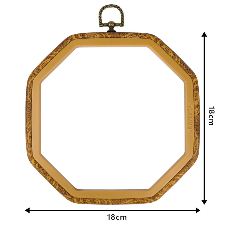 Set za križno šivanje s drvenim okvirom – kružni ili osmerokutni okvir, 11CT platno, plastični list, Qingfei