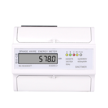 DDS578 Trofazni LCD elektromerni mjerač za DIN šinu, 380V, 5(100)A