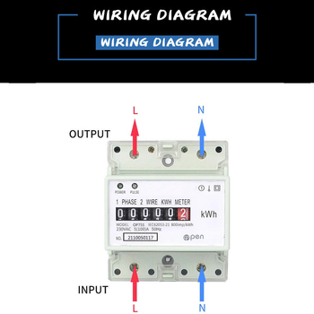 DDS546C Cititor digital de energie monofazat montat pe șină, 4P, 230V, 5(100)A
