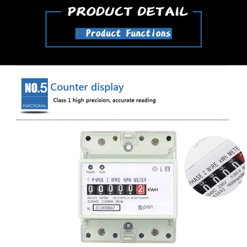 DDS546C Cititor digital de energie monofazat montat pe șină, 4P, 230V, 5(100)A