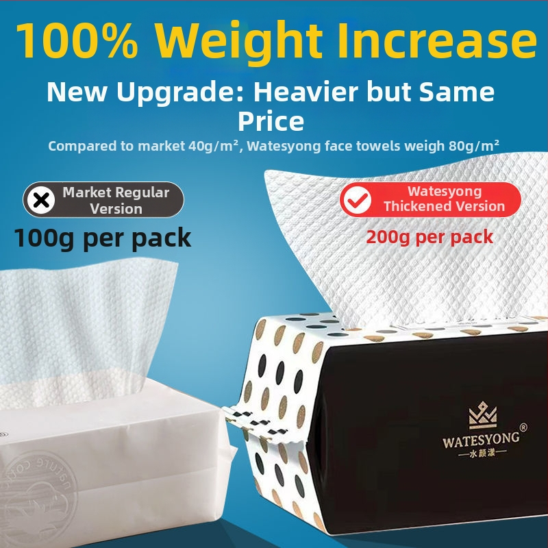 Jednorazová bavlnená utierka na tvár, hrubšia a mäkká, na čistenie a odstraňovanie make-upu