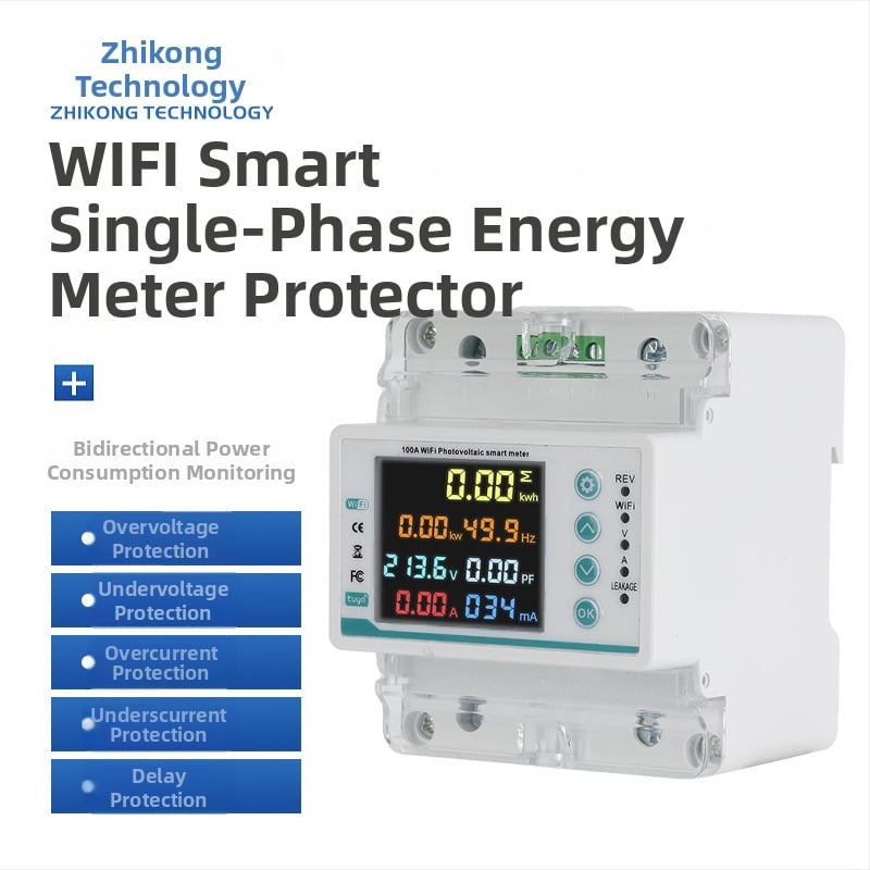 Smart Control 220V contor de energie inteligent cu control de la distanță prin WiFi și protecție la supratensiune/subtensiune, contor preplătit