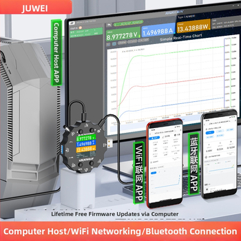 ACD15P USB măsurător de tensiune și curent DC cu detector de protocoale QC/PD pentru încărcare rapidă, tester Type-C, 0-6,5 A, 0-50 V, 0,1%
