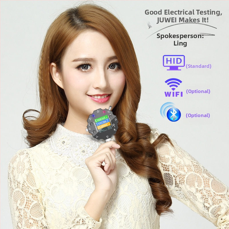 ACD15P USB măsurător de tensiune și curent DC cu detector de protocoale QC/PD pentru încărcare rapidă, tester Type-C, 0-6,5 A, 0-50 V, 0,1%