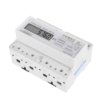 SINOTIMER DDS576 Contor de energie LCD pentru montaj pe șină DIN, 3-fază, 380V, 5(100)A
