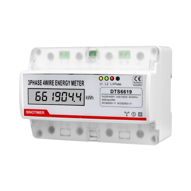 DTS6619-044 elektronički mjerač energije, 3-fazni 4-žilni, LCD zaslon, 380V, 100A