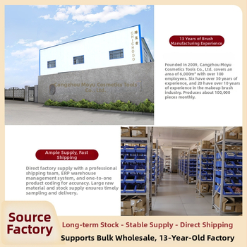 Pensulă de machiaj din lână de oaie, contur în unghi, perie de blush, contur lateral și umb ră, mâner din lemn lung, husă PU; 1 bucată