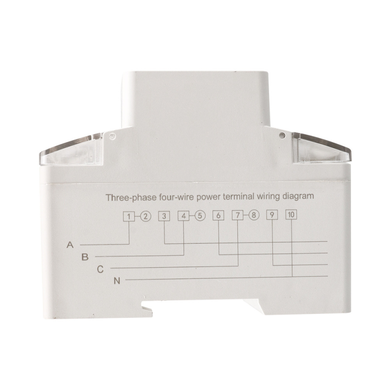 DTS6619-022 afișaj LCD tri-fazic pentru șină DIN, 380V