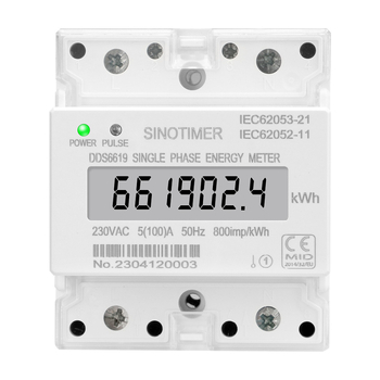 SINOTIMER contor pe șină, monofazat, LCD, watt-hour, energie, 230V AC, 100A