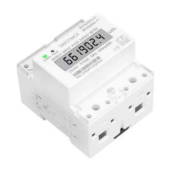 SINOTIMER contor pe șină, monofazat, LCD, watt-hour, energie, 230V AC, 100A