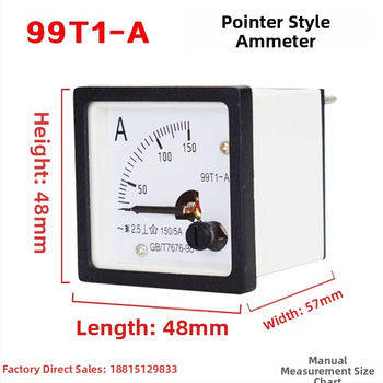 Merač AC napätia/toku, 50A, 100/5, 200/5, 300/5, Ukazovací typ