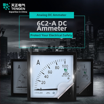 Ampermetru DC cu indicator și voltmetru cu ac (6C2-A) – Tengen, 100A/30A, 10V/150V/300V